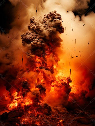 Imagem estilo textura explosao de fogo e fumaca com particulas 133