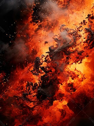 Imagem estilo textura explosao de fogo e fumaca com particulas 135
