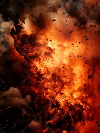 Imagem estilo textura explosao de fogo e fumaca com particulas 140