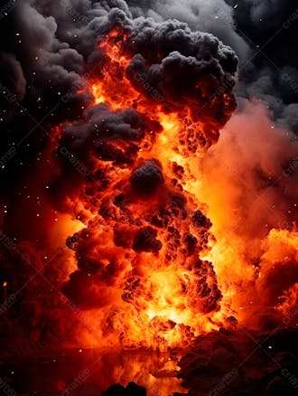 Imagem estilo textura explosao de fogo e fumaca com particulas 152