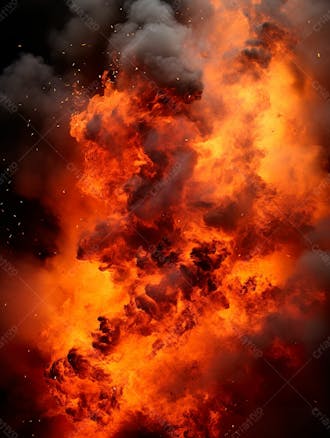 Imagem estilo textura explosao de fogo e fumaca com particulas 155