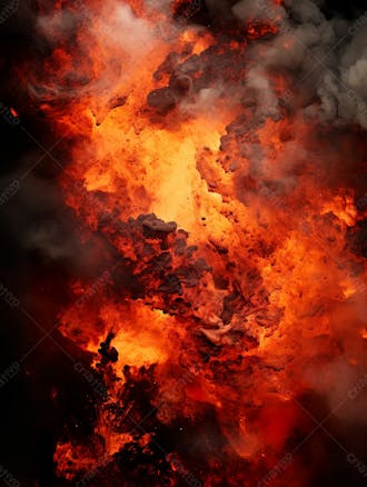 Imagem estilo textura explosao de fogo e fumaca com particulas 156