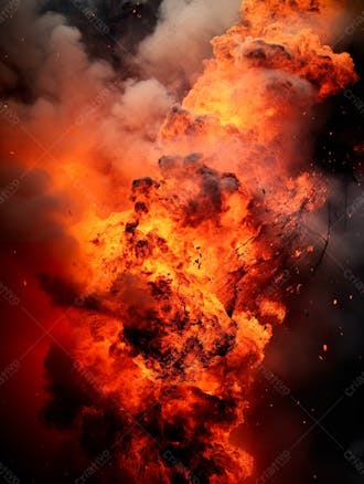 Imagem estilo textura explosao de fogo e fumaca com particulas 159