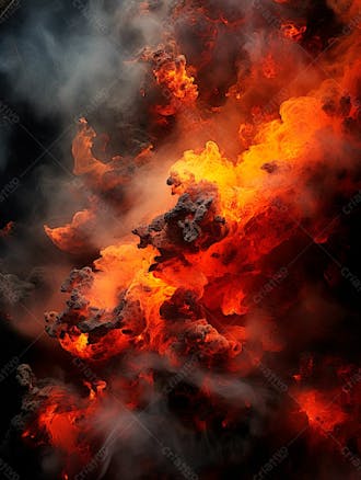 Imagem estilo textura explosao de fogo e fumaca com particulas 161