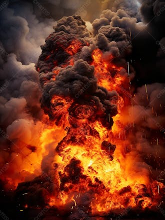 Imagem estilo textura explosao de fogo e fumaca com particulas 166