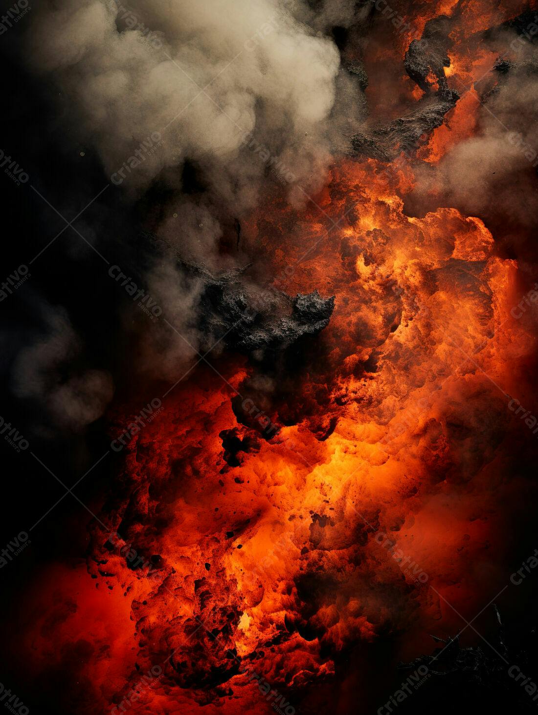 Lava vulcânica em erupção