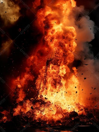 Imagem estilo textura explosao de fogo e fumaca com particulas 176