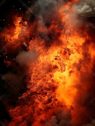 Imagem estilo textura explosao de fogo e fumaca com particulas 179