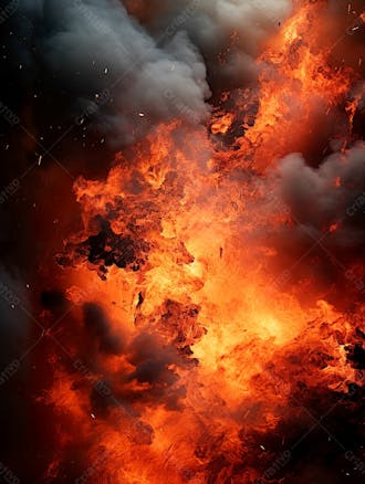 Imagem estilo textura explosao de fogo e fumaca com particulas 181