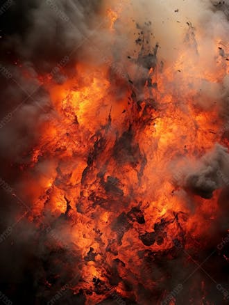 Imagem estilo textura explosao de fogo e fumaca com particulas 185