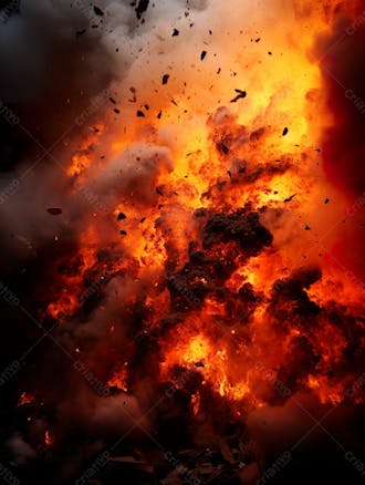 Imagem estilo textura explosao de fogo e fumaca com particulas 188