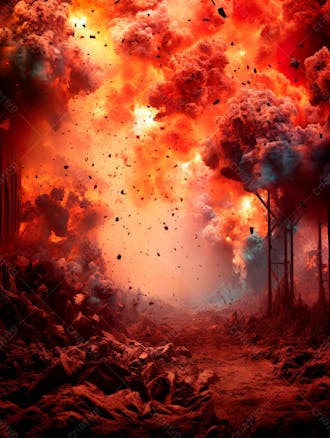 Imagem explosao de fumaca colorida com particulas 17