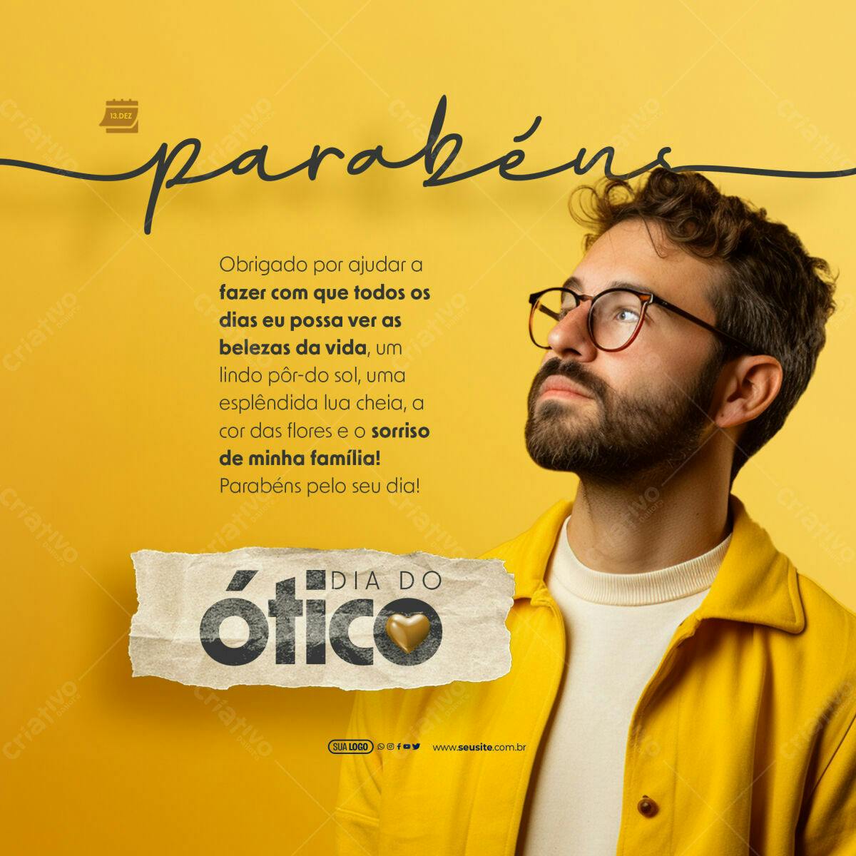 Postagem Dia do Ótico PSD Editável