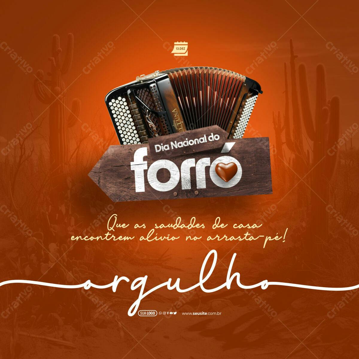 PSD para Dia Nacional do Forró Editável