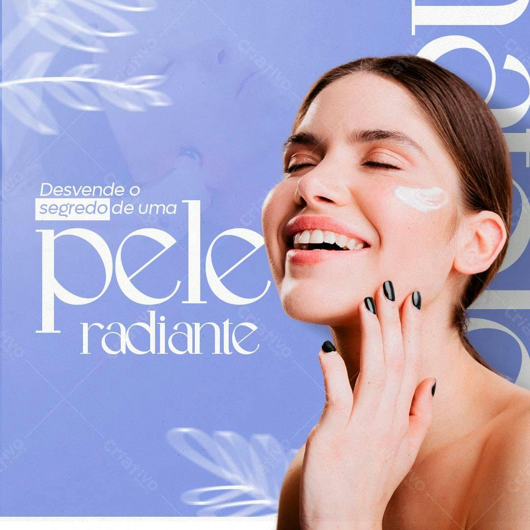 Post para Redes Sociais Pele Radiante PSD Editável