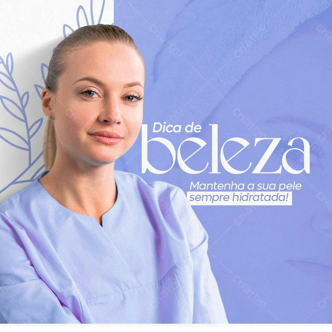 Post Instagram Dica de Beleza PSD Editável