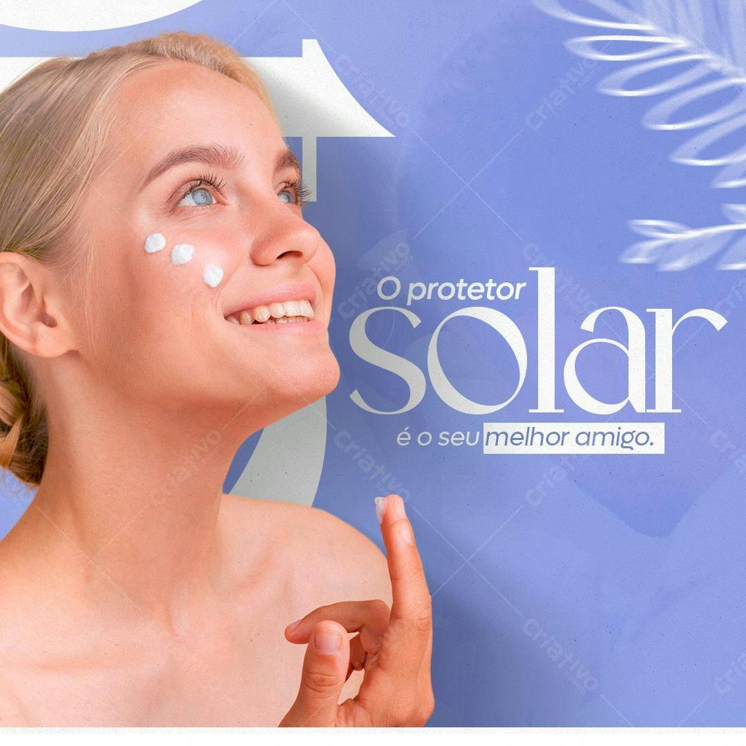Post para Redes Sociais Protetor Solar PSD Editável