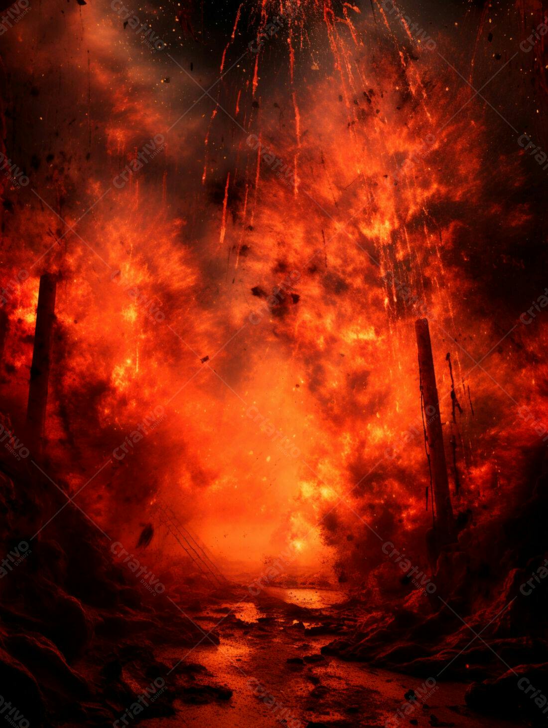 Incêndio Florestal Infernal Paisagem