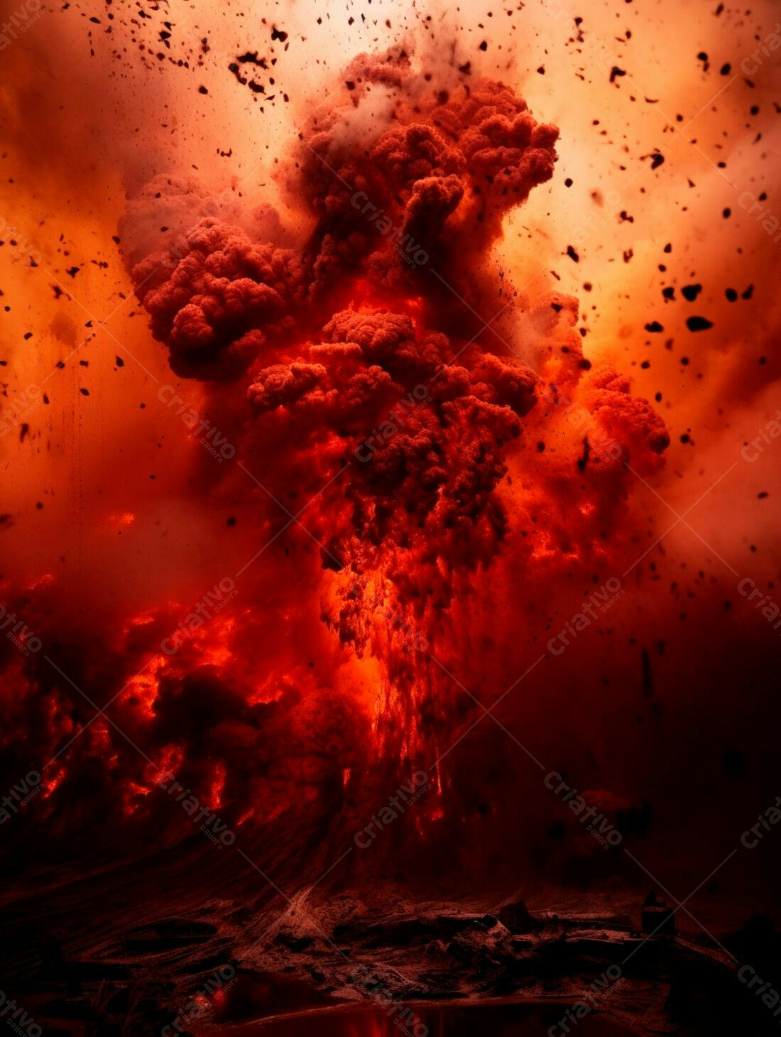 Erupção Vulcânica Vermelha