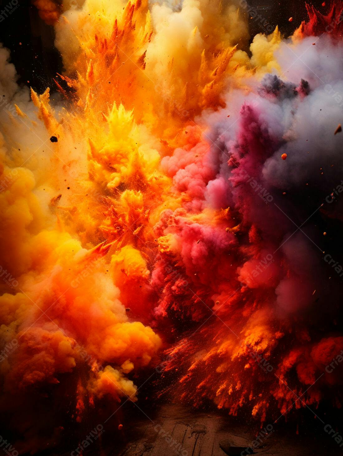 Explosão de cores vibrantes