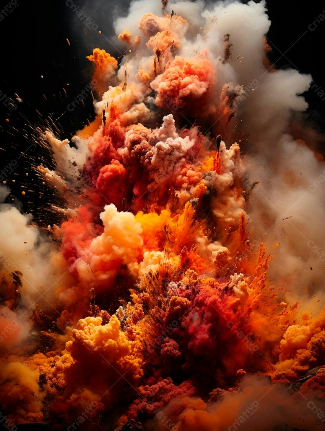 Explosão de cores vibrantes