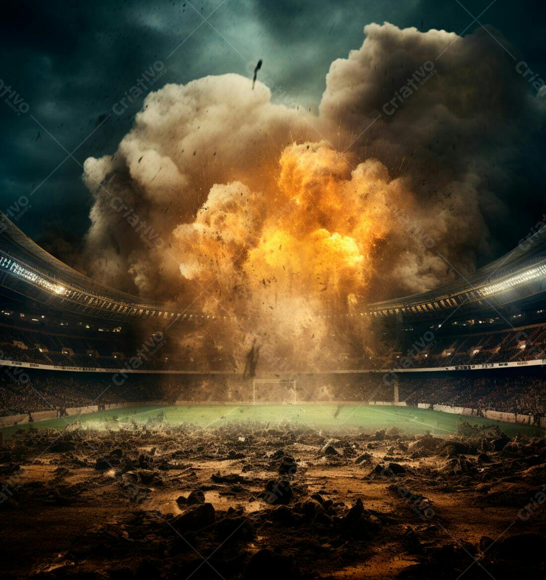 Explosão em estádio de futebol