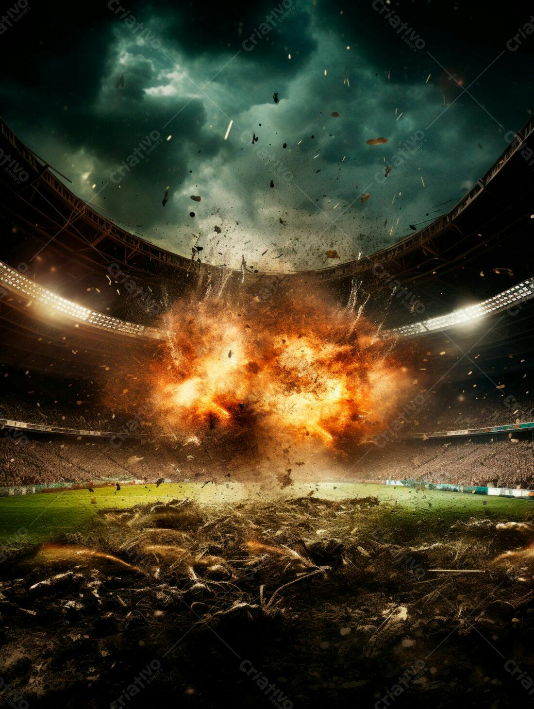 Explosão em estádio de futebol