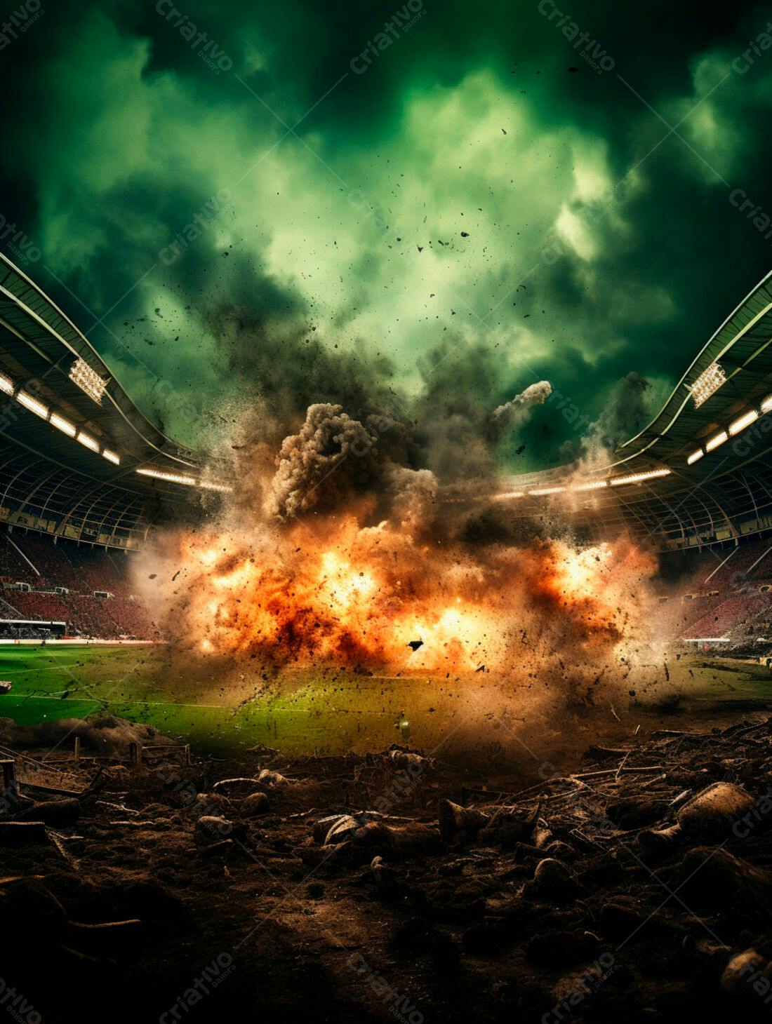 Explosão em estádio de futebol
