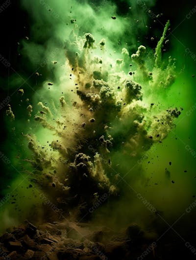 Green Smoke Background Image For Composition 1