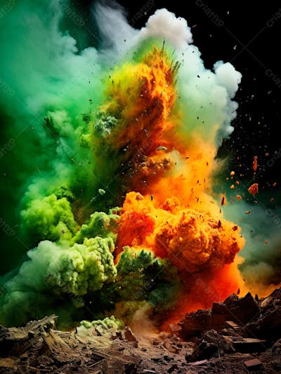 Green Smoke Background Image For Composition 3