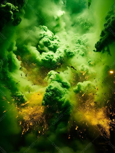 Green Smoke Background Image For Composition 5