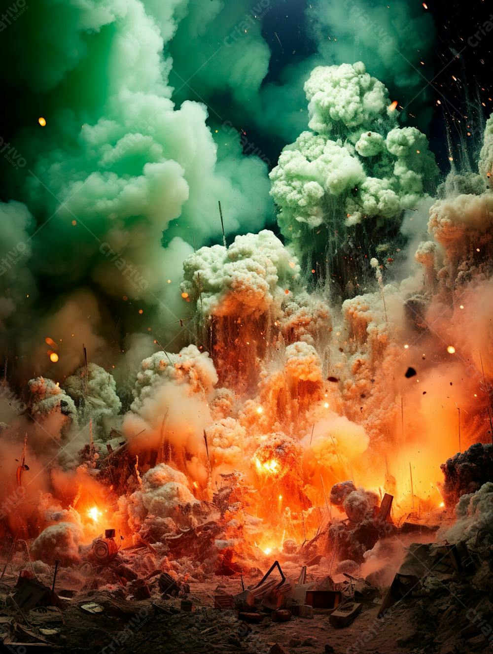 Green Smoke Background Image For Composition 9