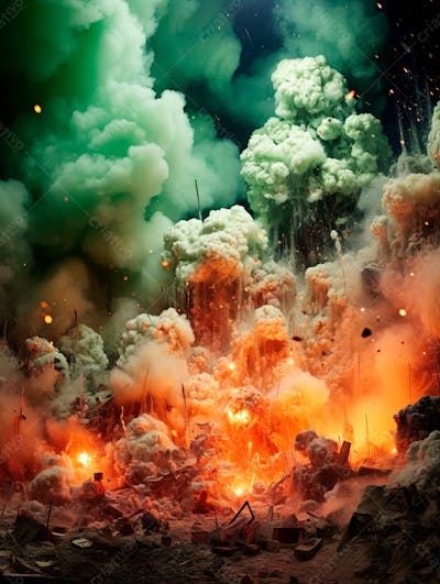 Green Smoke Background Image For Composition 9