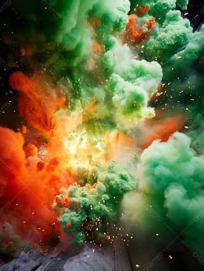 Green Smoke Background Image For Composition 10
