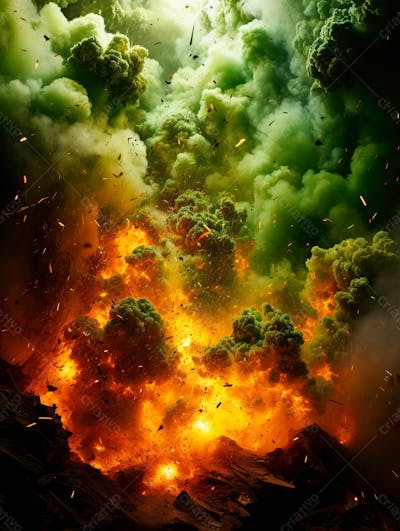 Green Smoke Background Image For Composition 12