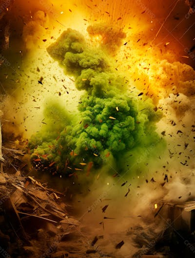 Green Smoke Background Image For Composition 13