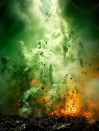 Green smoke background image for composition 15