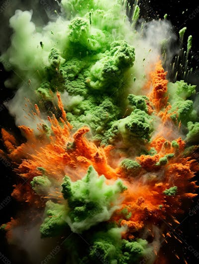 Green Smoke Background Image For Composition 16