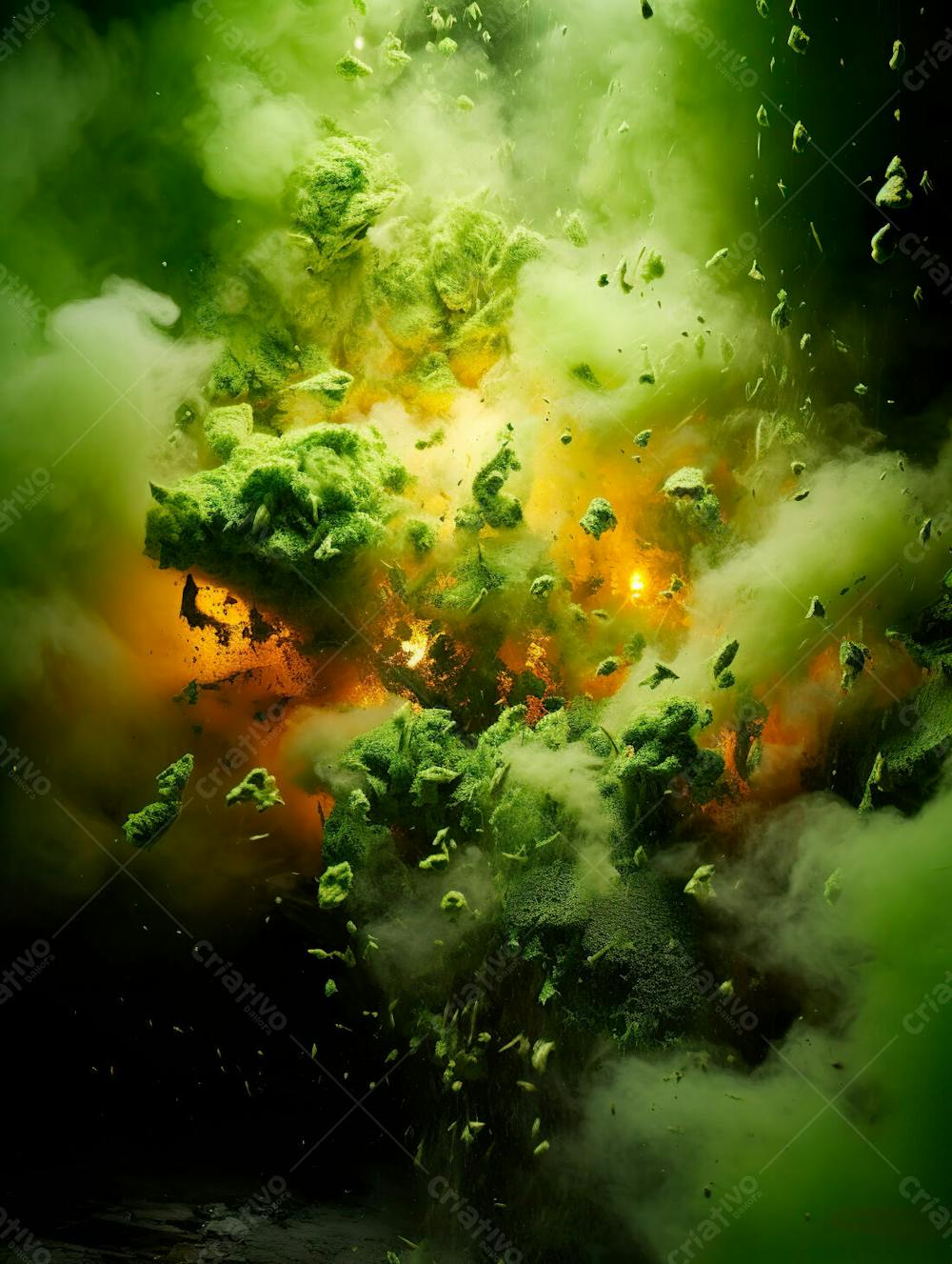 Green Smoke Background Image For Composition 19