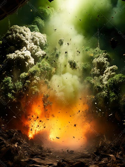 Green Smoke Background Image For Composition 20