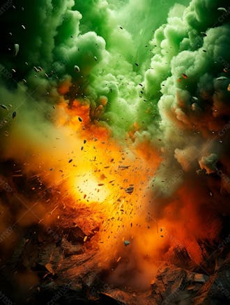Green smoke background image for composition 22