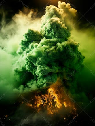 Green smoke background image for composition 26