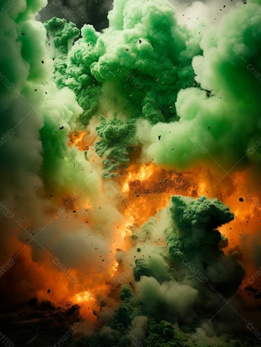 Green smoke background image for composition 30