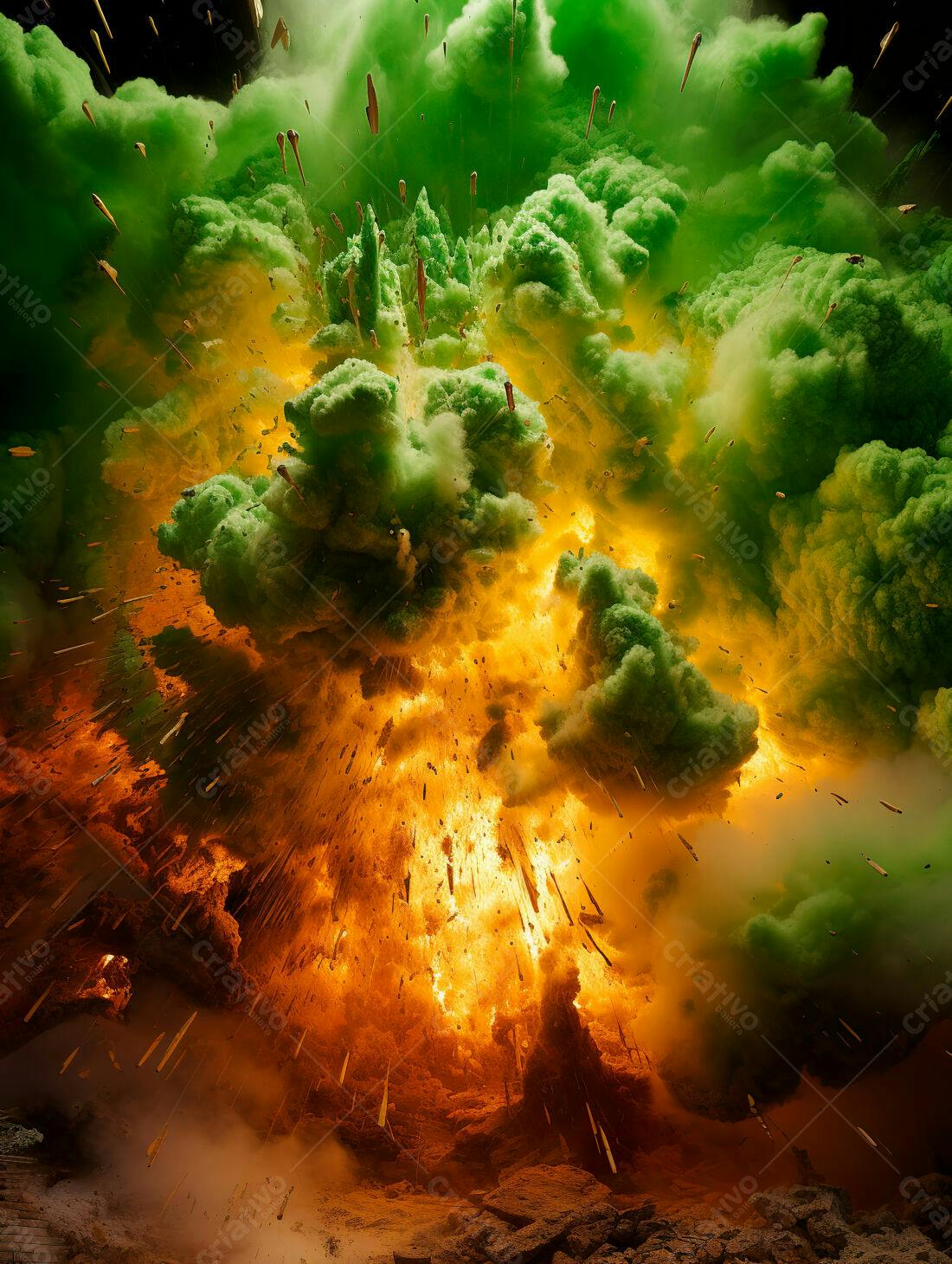 Explosão Verde e Laranja