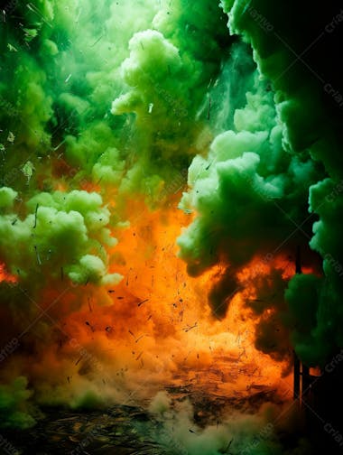 Green smoke background image for composition 38
