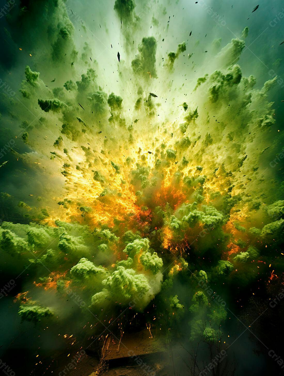 Explosão Verde e Amarela intensa