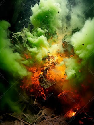 Green smoke background image for composition 44