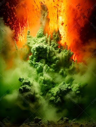 Green smoke background image for composition 45