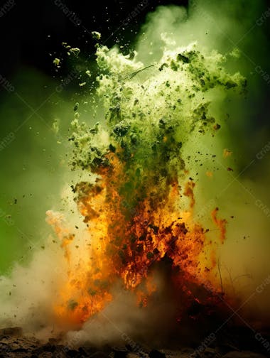Green smoke background image for composition 46