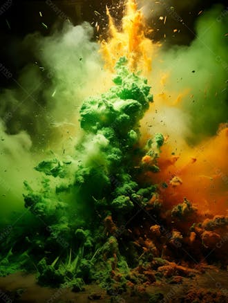 Green smoke background image for composition 48